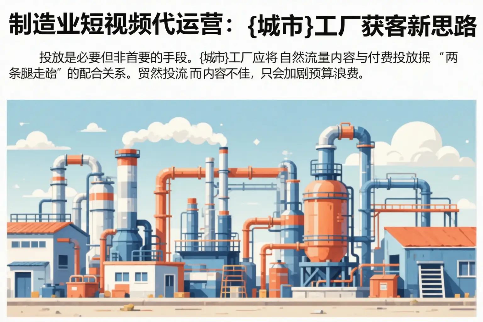 制造业短视频代运营：天桥工厂获客新思路